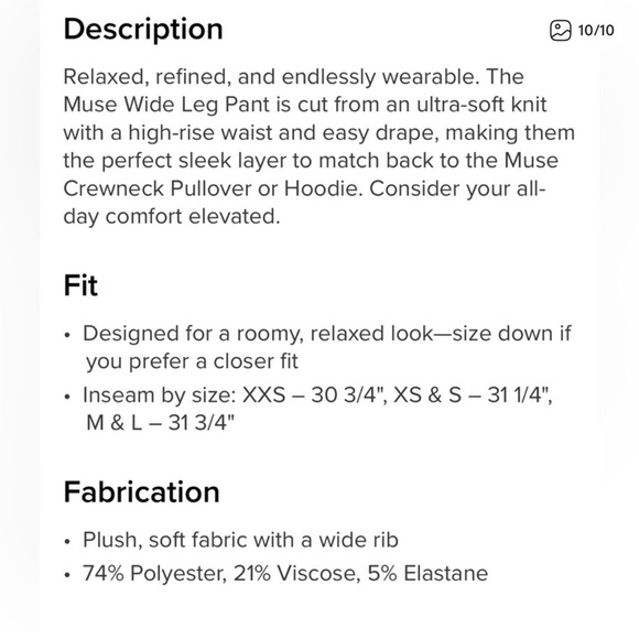 NWT ALO YOGA Muse Wide Leg Pant Black Size Small - Picture 4 of 5